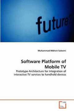 portada software platform of mobile tv