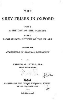 portada Grey Friars in Oxford (en Inglés)