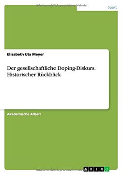 portada Der Gesellschaftliche Doping-Diskurs. Historischer Ruckblick (German Edition)