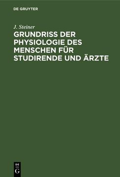 portada Grundriss der Physiologie des Menschen für Studirende und Ärzte (en Alemán)