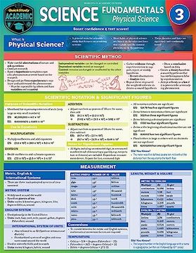 portada Science Fundamentals 3 - Physical Science: Quickstudy Laminated Reference & Study Guide (Quickstudy Laminated Reference & Guide, 3) (en Inglés)