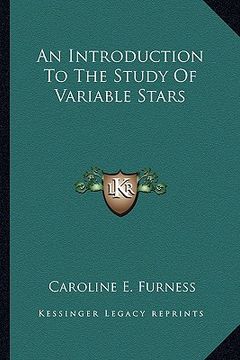 portada an introduction to the study of variable stars an introduction to the study of variable stars (en Inglés)