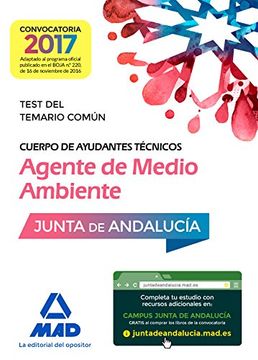 portada Cuerpos de Ayudantes Técnicos Especialidad Agentes de Medio Ambiente de la Junta de Andalucía. Test del Temario Común