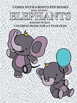 portada Coloring Book for 4-5 Year Olds (Elephants) (en Inglés)