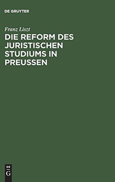 portada Die Reform des Juristischen Studiums in Preussen (en Alemán)