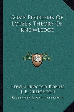 portada some problems of lotze's theory of knowledge (en Inglés)