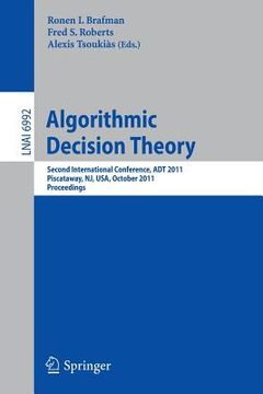 portada algorithmic decision theory (en Inglés)