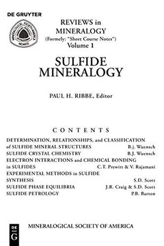 portada Sulfide Mineralogy (Reviews in Mineralogy & Geochemistry) (en Inglés)