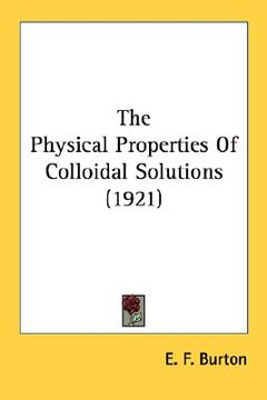 portada the physical properties of colloidal solutions (1921) (in English)