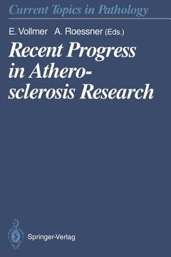 portada recent progress in atherosclerosis research (en Inglés)