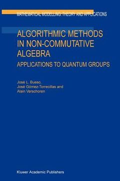 portada algorithmic methods in non-commutative algebra: applications to quantum groups (en Inglés)