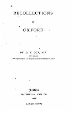 portada Recollections of Oxford