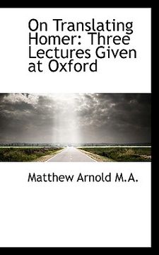 portada on translating homer: three lectures given at oxford