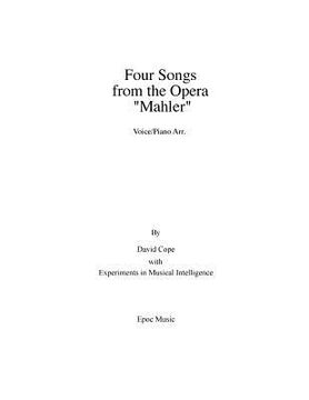 portada Four Songs from the Opera "Mahler" Vocal/piano arr. (in English)