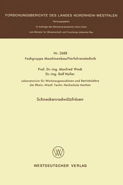 portada Schneckenradwälzfräsen (en Alemán)