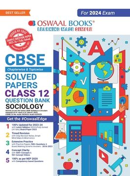 portada Oswaal CBSE Chapterwise Solved Papers 2023-2014 Sociology Class 12th (2024 Exam) (en Inglés)