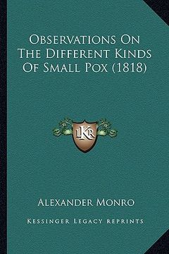 portada observations on the different kinds of small pox (1818) (en Inglés)