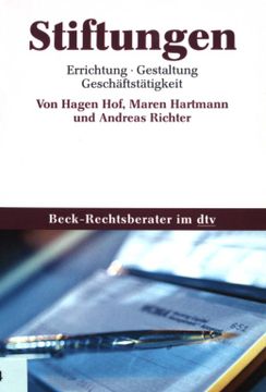 portada Stiftungen: Errichtung - Gestaltung - Geschäftsbericht. (nr 5621): Beck-Rechtsberater (in German)