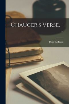 portada Chaucer's Verse. -- (en Inglés)