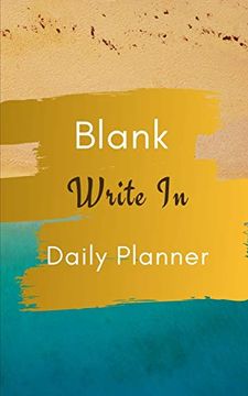 portada Blank Write in Daily Planner (Brown Gold Green Abstract art Cover) 