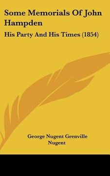 portada some memorials of john hampden: his party and his times (1854) (en Inglés)