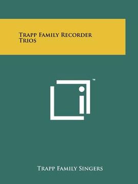 portada trapp family recorder trios (en Inglés)