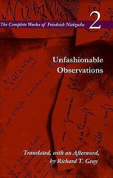 portada Unfashionable Observations: Volume 2 (in English)