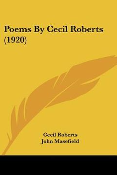 portada poems by cecil roberts (1920) (en Inglés)