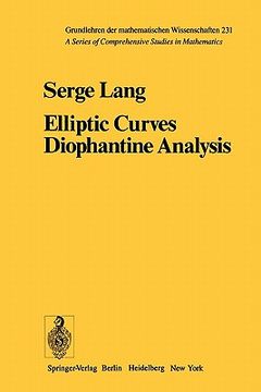 portada elliptic curves: diophantine analysis (en Inglés)