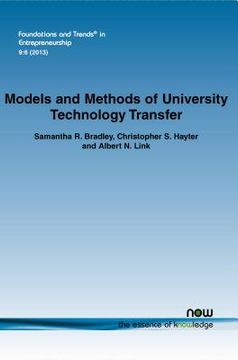 portada Models and Methods of University Technology Transfer