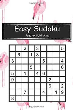 portada Easy Sudoku: Sudoku Puzzle Game for Beginers With Seamless Flamingo Pattern Cover 