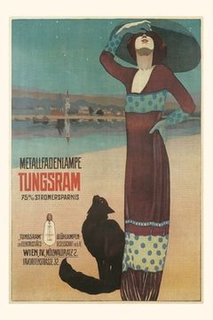 portada Vintage Journal Fashionable Woman with Cat on Beach (en Inglés)
