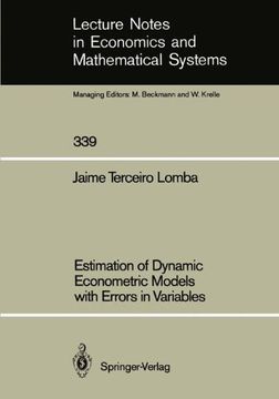 portada estimation of dynamic econometric models with errors in variables (en Inglés)