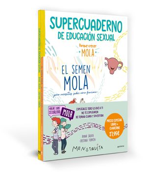 portada PACK APRENDE CON MENSTRUITA (EL SEMEN MOLA + SUPERCUADERNO DE EDUCACION SEXUAL)