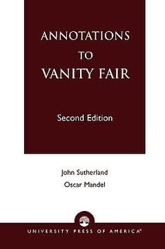 portada annotations to vanity fair (en Inglés)