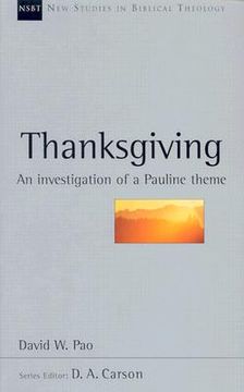 portada thanksgiving: an investigation of a pauline theme (en Inglés)