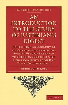 portada An Introduction to the Study of Justinian's Digest Paperback (Cambridge Library Collection - Classics) (en Inglés)