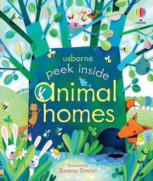 portada Peek Inside Animal Homes (en Inglés)