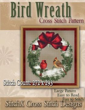 portada Bird Wreath Cross Stitch Pattern (en Inglés)