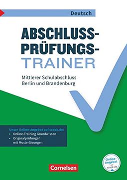 portada Abschlussprüfungstrainer Deutsch 10. Schuljahr - Berlin und Brandenburg - Mittlerer Schulabschluss (in German)