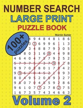 portada Number Search - Large Print - Puzzle Book - 100 Plus Puzzles - Volume 2