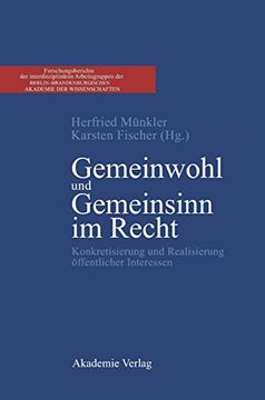 portada Gemeinwohl und Gemeinsinn im Recht (in German)