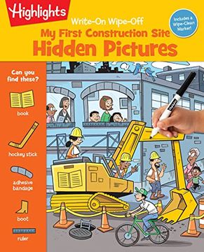 portada Write-On Wipe-Off my First Construction Site: Hidden Pictures (Write-On Wipe-Off my First Activity Books) (in English)