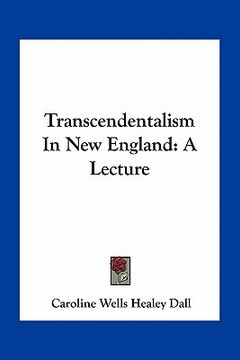 portada transcendentalism in new england: a lecture (in English)