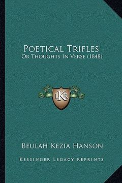 portada poetical trifles: or thoughts in verse (1848) (en Inglés)