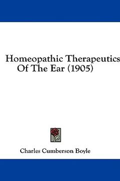 portada homeopathic therapeutics of the ear (1905) (en Inglés)