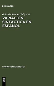 portada Variación Sintáctica en Español