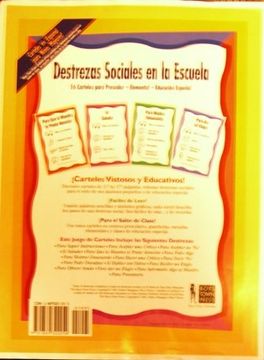 portada Destrezas Sociales en la Escuela: 16 Carteles Para Prescolar - Elemental - Educacion Especial