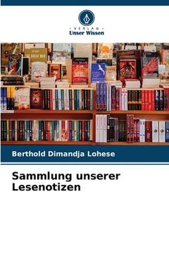 portada Sammlung unserer Lesenotizen (en Alemán)