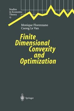 portada finite dimensional convexity and optimization (en Inglés)